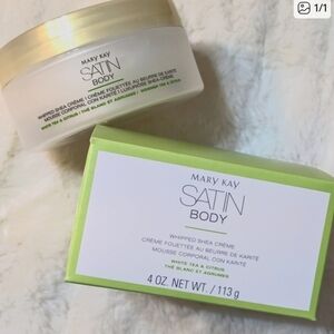 Mary Kay Satin Body Shea Creme in White and Green